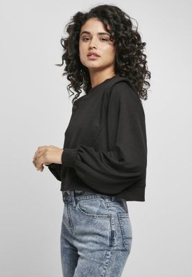 Kort crewneck till dam med vida armar