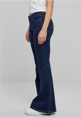 Women's flared jeans with a low waist