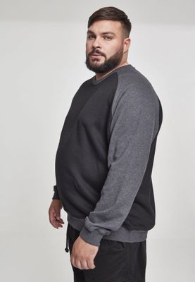 Tvåfärgad raglan sweatshirt
