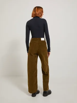 Svart ribbad turtleneck top