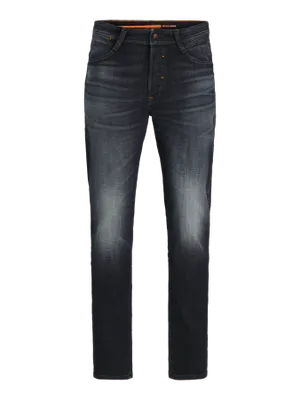 Mörka tapered fit jeans herr - MIKE