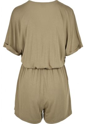 Short jumpsuit v-neck