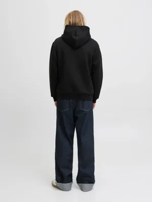 Avslappnad Hoodie Med Långa Ärmar
