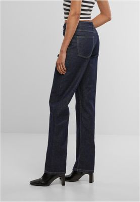 Rakt Skuren Denim Byxa Dam