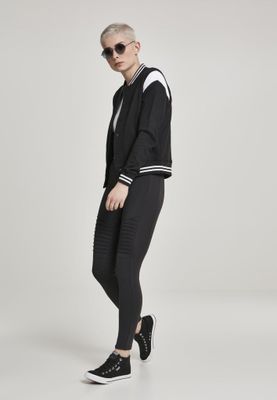 Black and white college jacket ladies