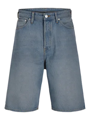 Klassiska Jeansshorts i Blå Denim för män