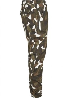 Geometric camo cargo pants