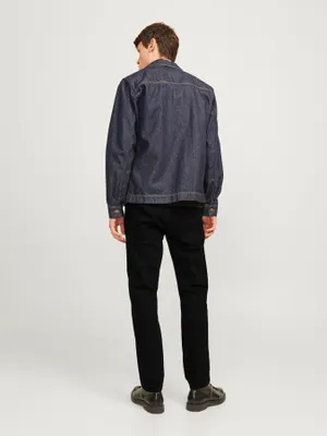 Svarta tapered fit jeans herr - MIKE
