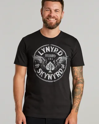 Lynyrd Skynyrd 1973 Circle Patch T-shirt i svart