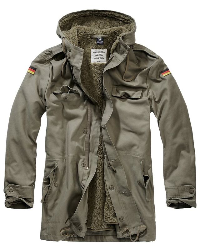 BW parka with teddy lining