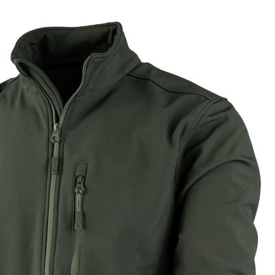 Green softshell jacket for men