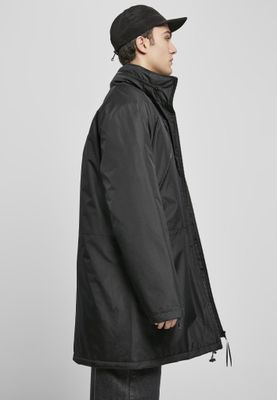 Knee-length black jacket men