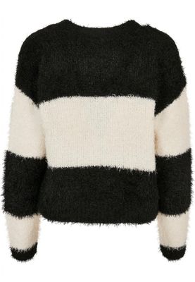 Ladies Short Oversized Feather Cardigan