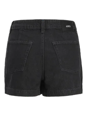 Plisserad Högmidjad jeansshorts