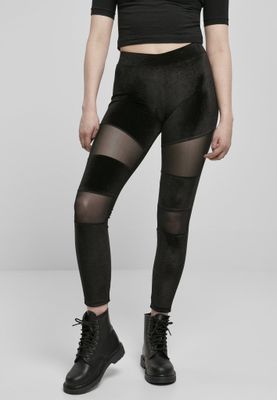 Ladies Velvet Tech Mesh Leggings