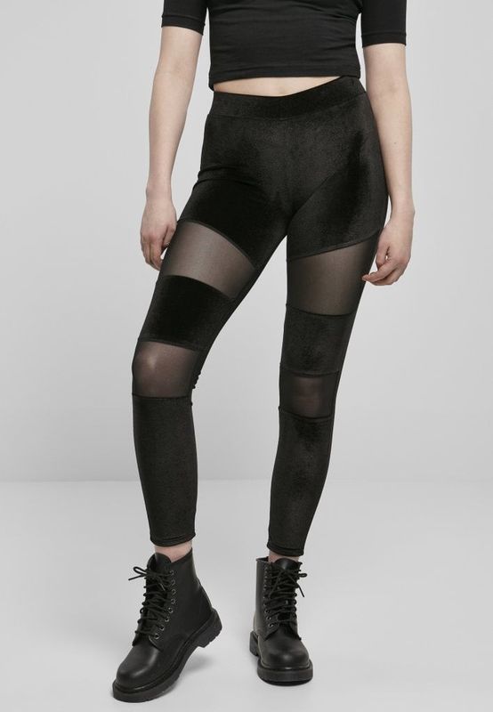 Ladies Velvet Tech Mesh Leggings