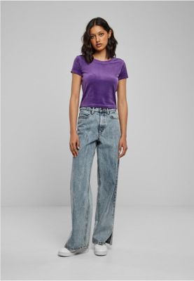 Short velvet top for ladies