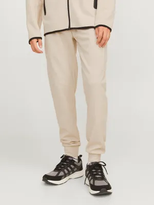 Ljusbeige slim fit joggingbyxa