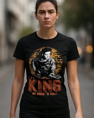Elvis Presley - The King Of Rock 'n Roll Girly Tee