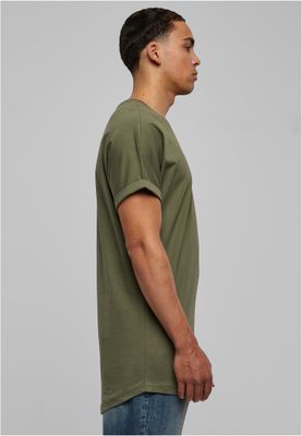 Long Shaped Turnup Tee Olive