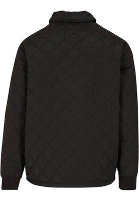 Kviltat mönster Quilted Overshirt Jacka för Herr – Svart