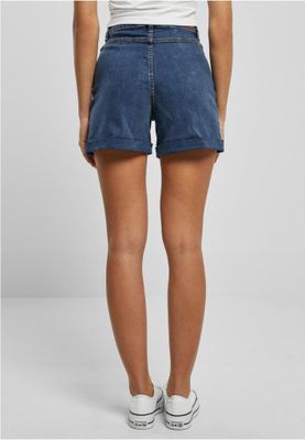 Women's high-waisted denim shorts