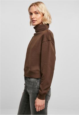 Ladies Organic Short High Neck Crew