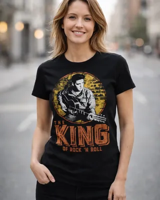 Elvis Presley - The King Of Rock 'n Roll Girly Tee