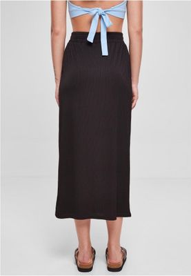 Ribbed midi skirt