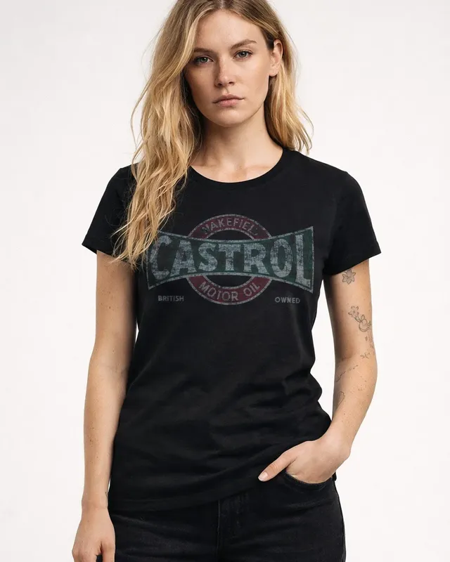 Castrol Vintage T-shirt dam i svart