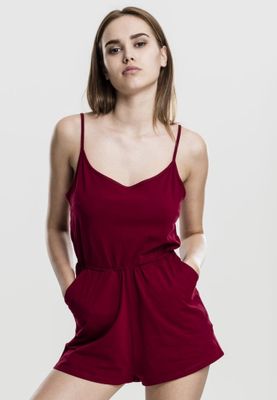 Jumpsuit with narrow shoulder straps