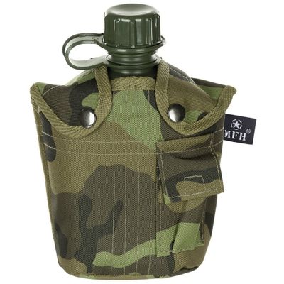 US field bottle with camo case