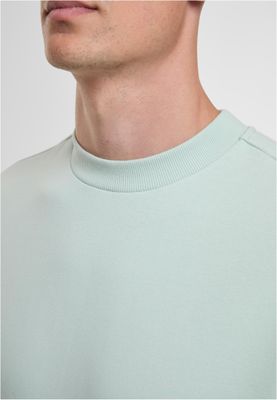 Tröja för herr med fluffy Crewneck – frostmint oversize