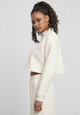 Short sweater with long arms and high neck lady