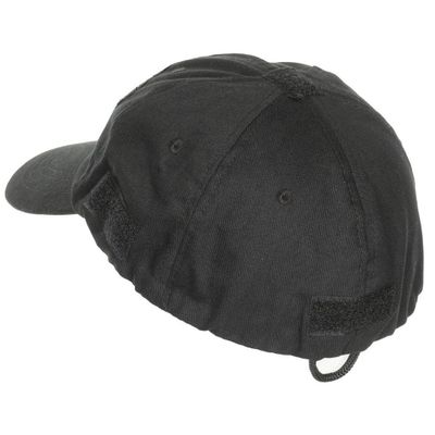 Sort hætte med velcro