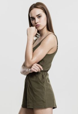 Jumpsuit with narrow shoulder straps