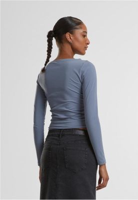 Ladies Ruffled Super Slim Longsleeve