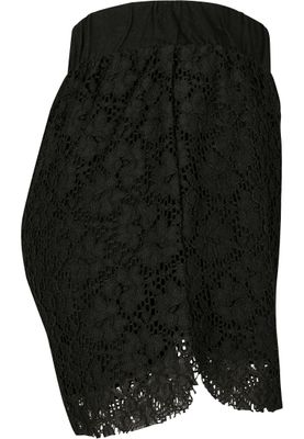 Ladies' black lace shorts