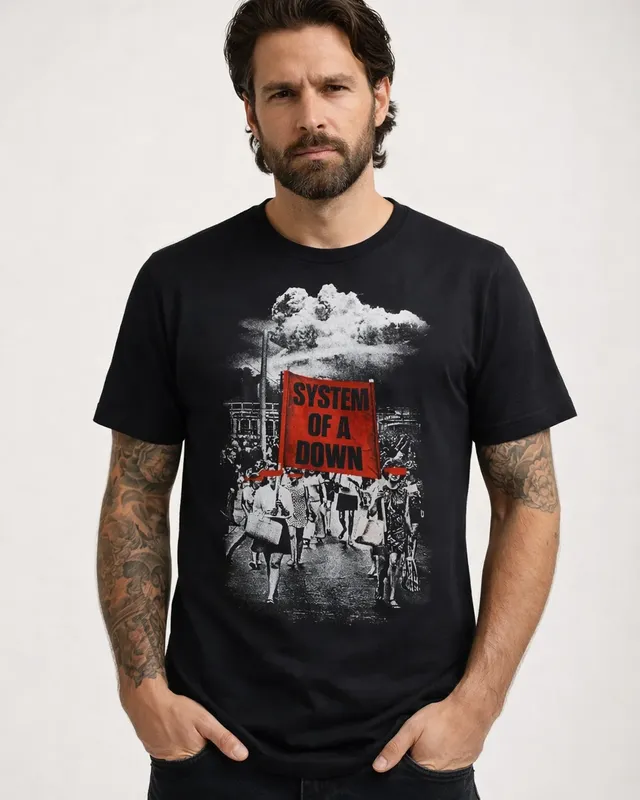 System of a Down Banner March T-shirt i svart
