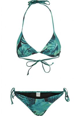 Green patterned bikini