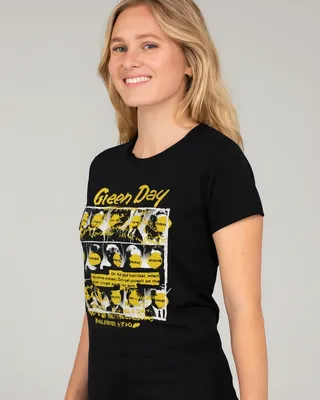 Green Day Nimrod Grid T-shirt dam i svart