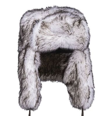 White shapka fur hat