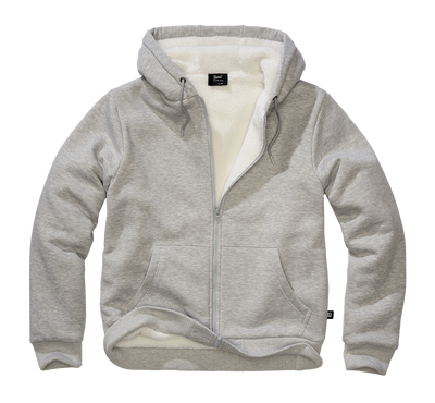 Huvtröja Teddylining för herr – grey melange