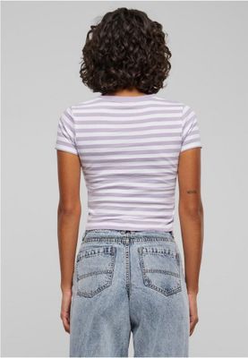 Women's short striped T-shirt