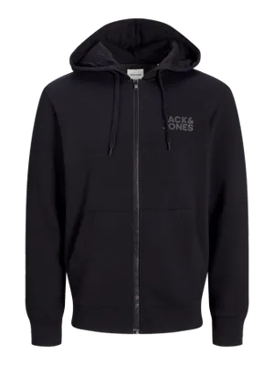 Jack & Jones ziphoodie med gummitryck