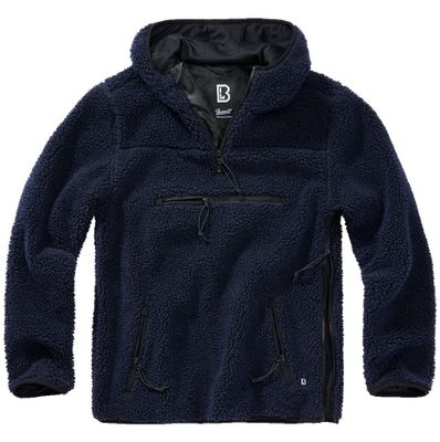 Navy teddyfleece worker pullover - men