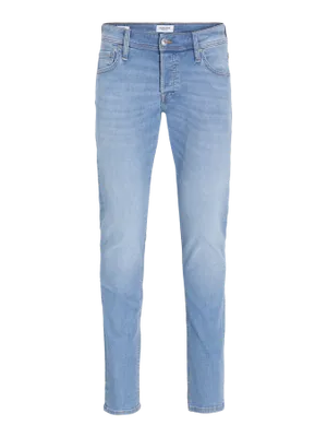 Ljusblå stentvättade slim fit jeans - GLENN