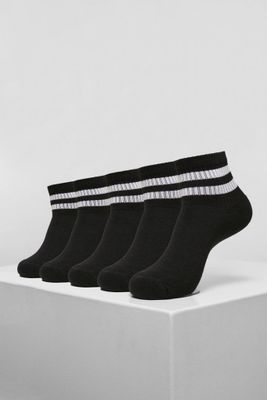 Sporty Half Cuff Logo Socks 5-Pack