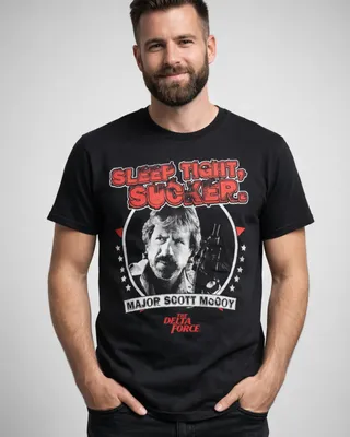 The Delta Force Chuck Norris Sleep Tight, Sucker T-shirt herr i svart