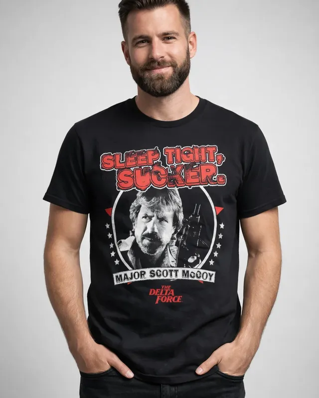 The Delta Force Chuck Norris Sleep Tight, Sucker T-shirt herr i svart